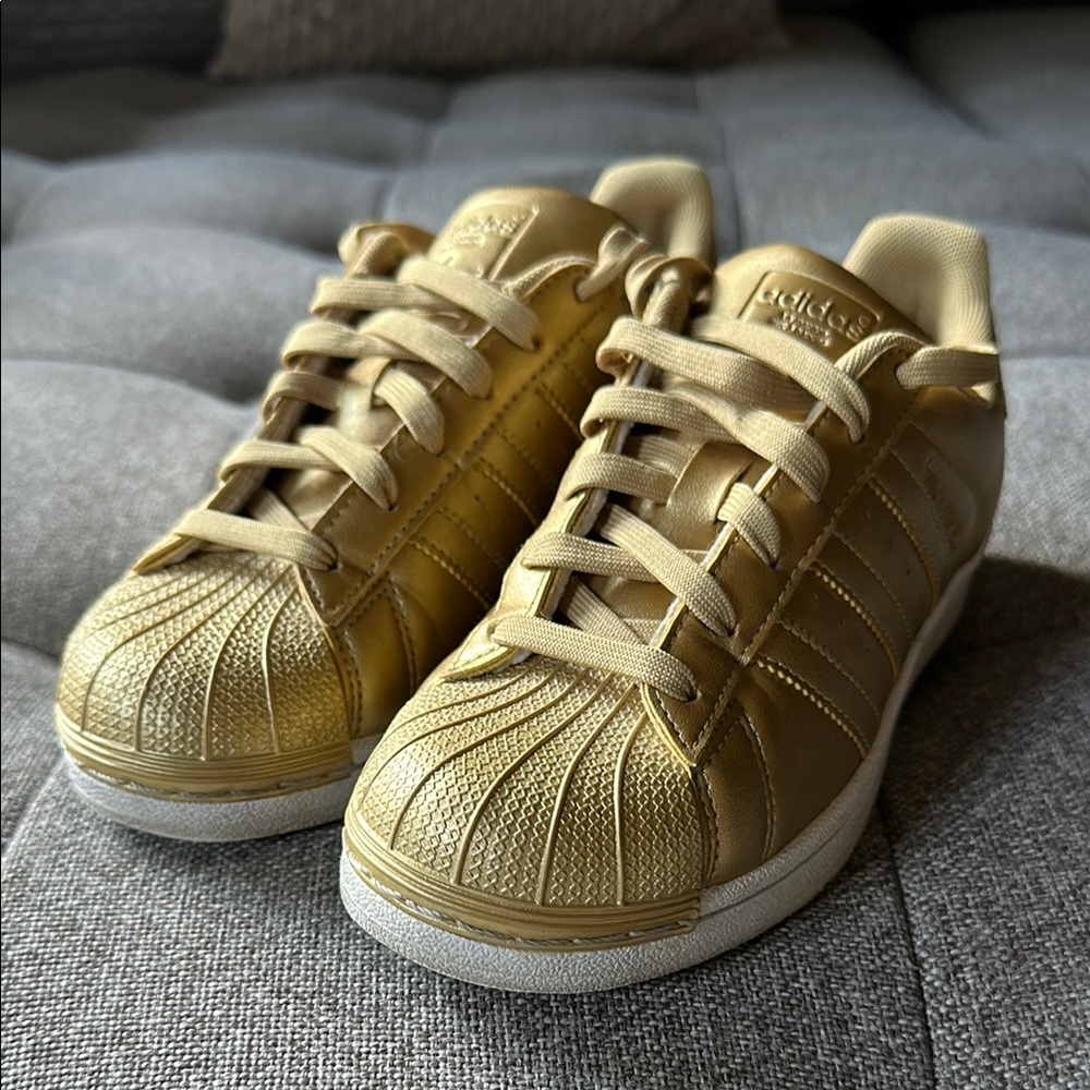 Adidas Metallic Gold Sneakers